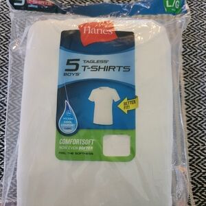Boys 5pk Crew Neck T-Shirt  Hanes Large 14/16